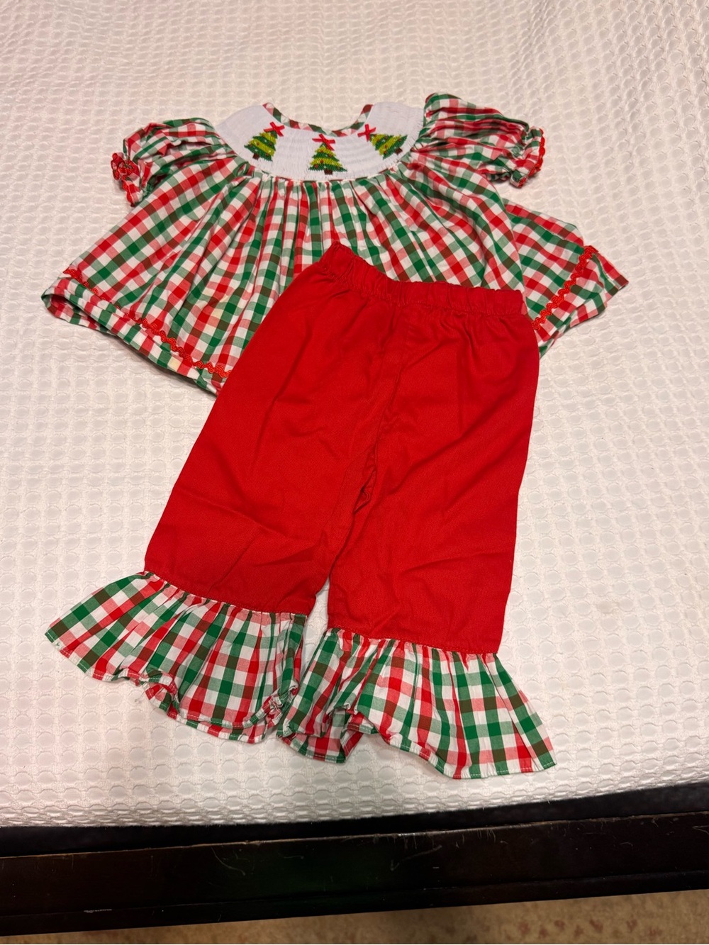 Holiday Red & Plaid Girls' Christmas Set